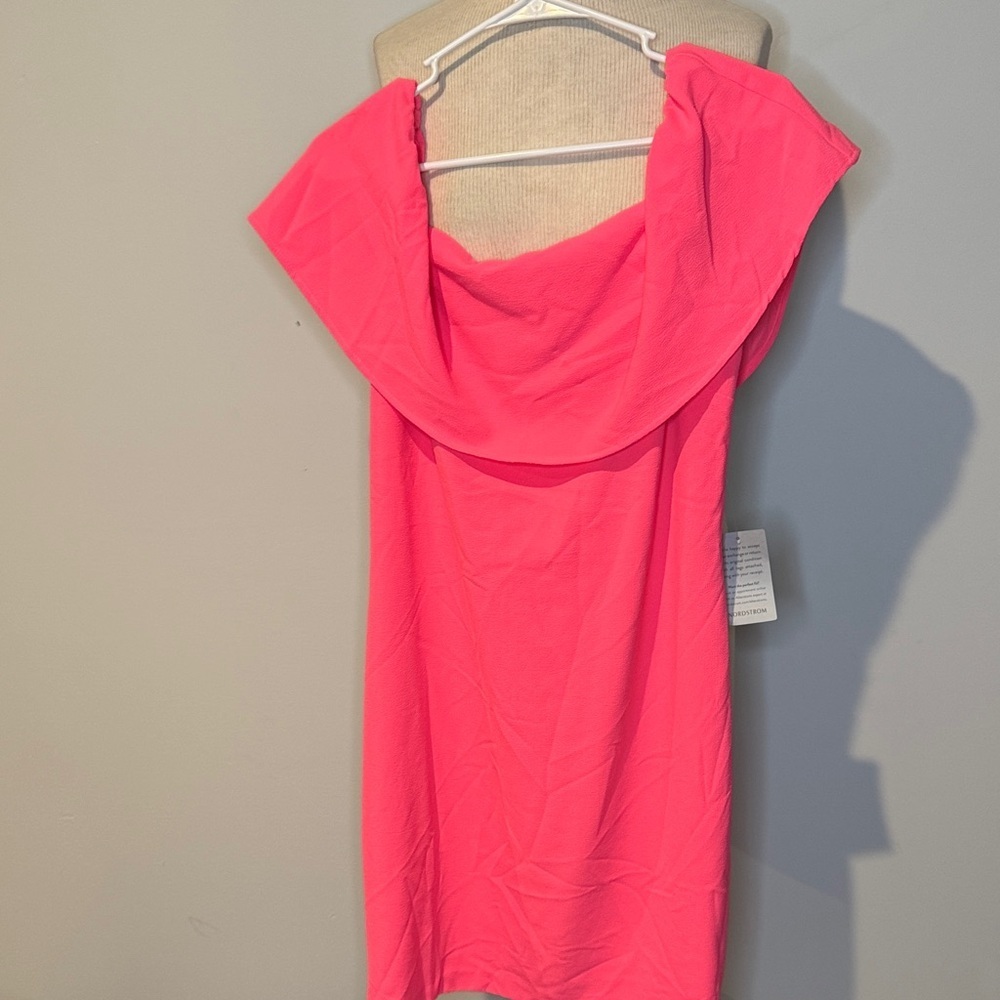 Charles Henry Strapless Hot Pink Dress